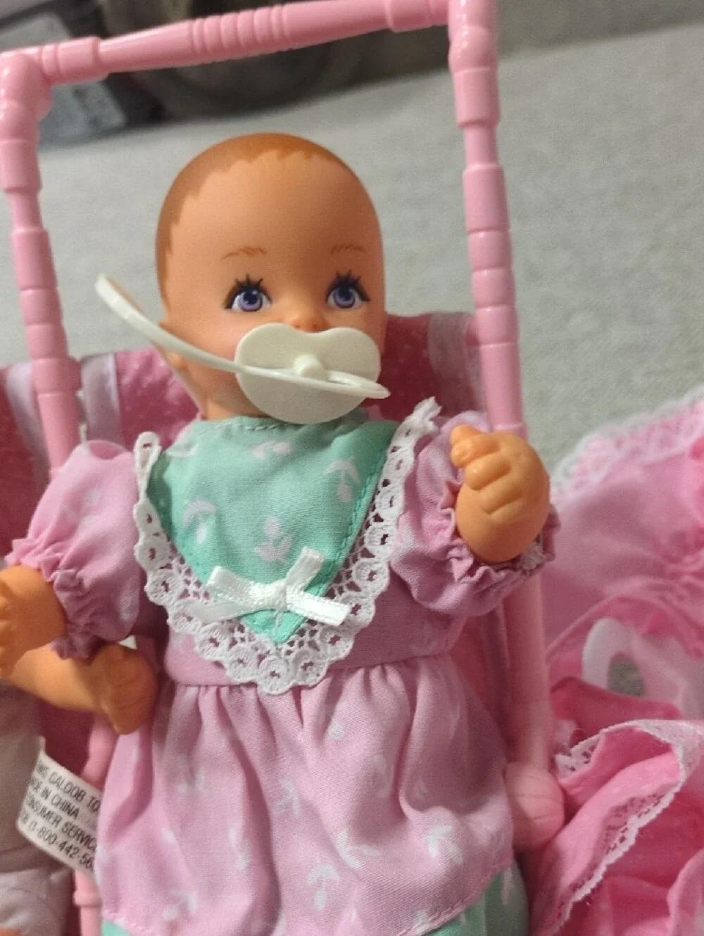 Pink & Mint Baby Twin Doll Set with Pacifiers